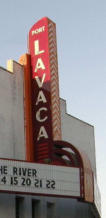 Port Lavaca TX - Lavaca Theatre sign