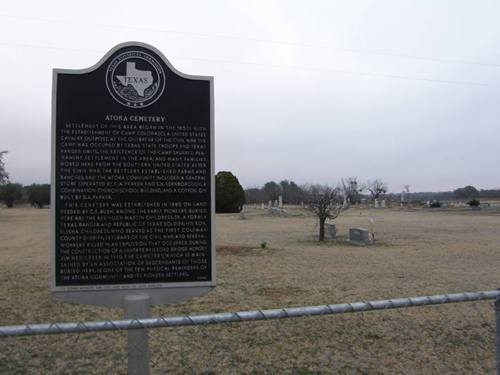 Atoka TX - Atoka Cemetery and Marker