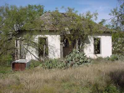 A house with cactus,  Barnhart, Texas