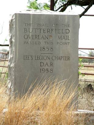 Shackelford County TX -Trail Butterfield Overland Mail Marker  