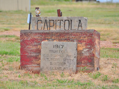Capitola TX 1917 School cornerstons