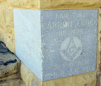 Carbon, Texas high school cornerstone