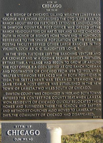"Site of Chicago" historical marker