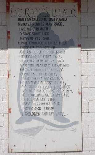 Yoakum County, TX - Denver City mural -  Firemen's Prayer