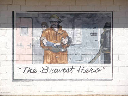Yoakum County, TX - Denver City mural -  "The Bravest Hero"