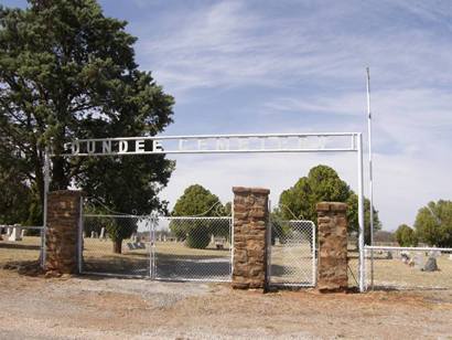 Dundee Tx - Dundee Cemetery gates