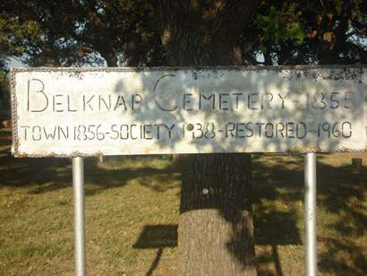 Fort Belknap Cemetery Sign, Texas