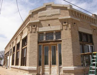 Goree Tx 1906 Closed First National Bank Building