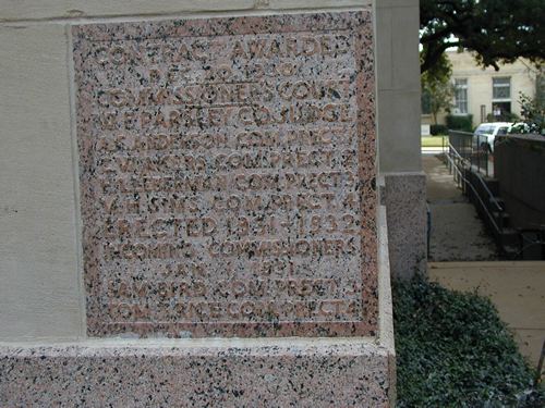 Texas 1932 Young County courthouse cornerstone