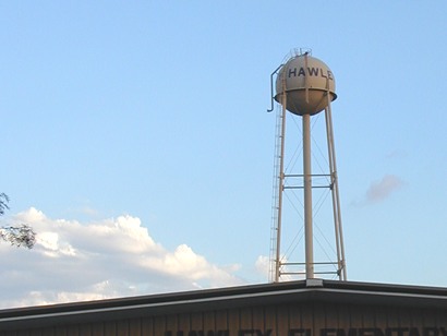 Hawley TX round Water Tower