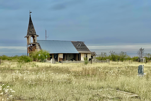 Hyman TX - old church and  cemetery