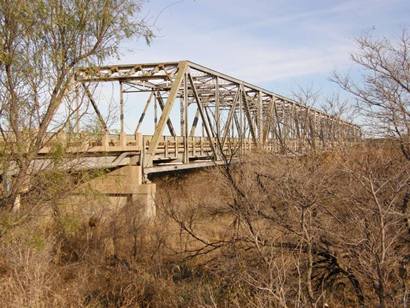 Knox County TX 1939 Through Truss Bridge over Brazos River