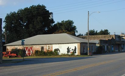 Downtown street scene, Lueders, Texas