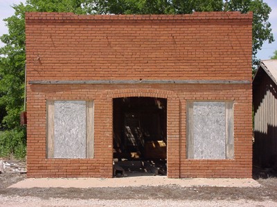Lueders, Texas brick building