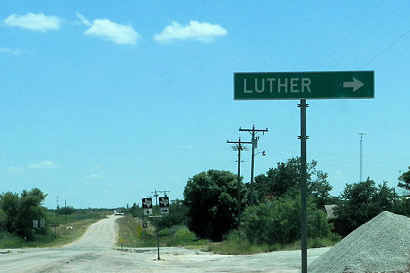 Luther TX - Road Sign