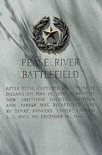 Foard County, Margaret TX, Pease River Battlefield Marker text