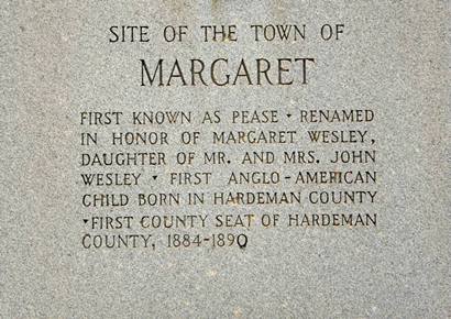 Margaret, Texas centennial marker text