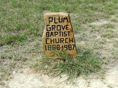 Markley Tx Plum Grove Church marker