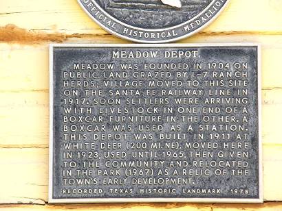 TX - Meadow Depot historical marker