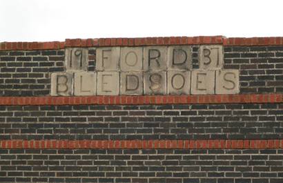 Former Ford dealership  sign in Mereta Texas