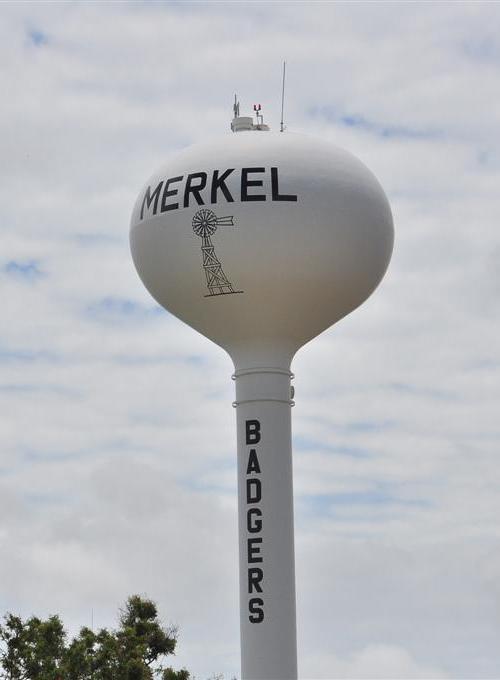 Merkel TX - Water Tower &  Merkel Badgers