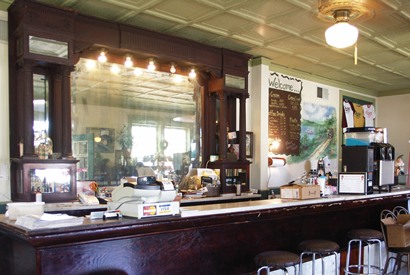 Counter inside Famous Mineral Water Company 
