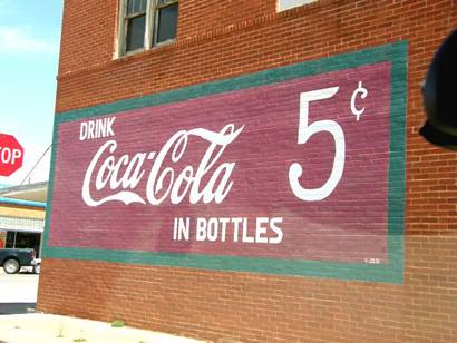 Munday Tx Coca-Cola 5 Cent s Sign