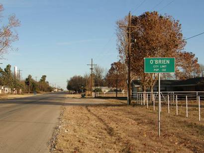 O'Brien Tx Road Sign