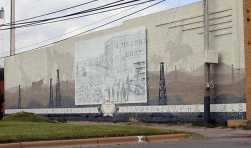 Olney Texas mural of oil boom