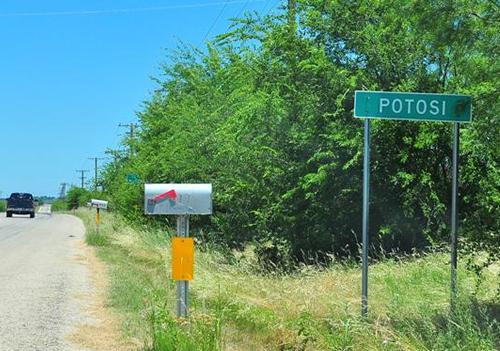 Potosi TX road sign