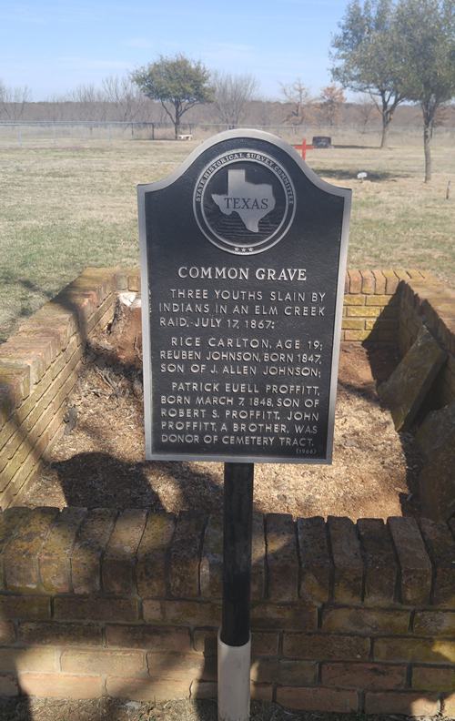 Young County TX Proffitt Cemetery  Common Grave Marker