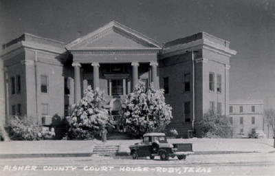 1910 Fisher County Courthouse, Roby, Texas, razed