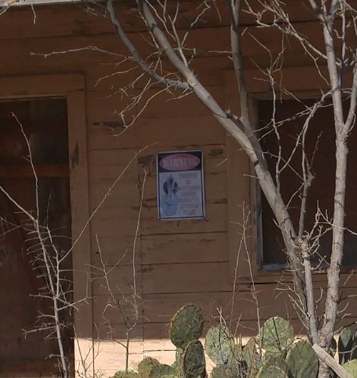 Sanco TX, Coke County, Sanco Store  warning sign