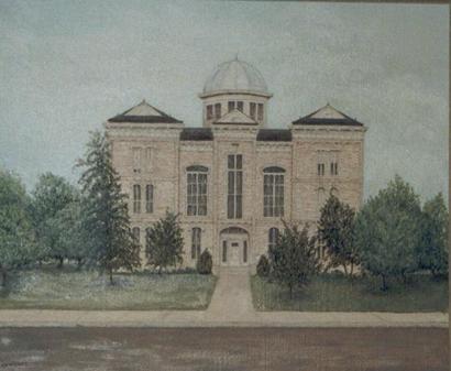 1884 Baylor County Courthouse drawing, Seymour Texas