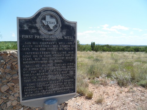 Silver TX - First Producing Oil Well  in Coke County