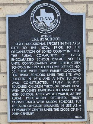 Truby TX - Site of TRuby School Historical Marker 