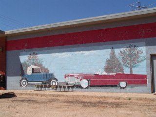 car mural in Welch Texas