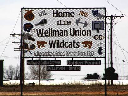 Wellman TX Welcom Sign