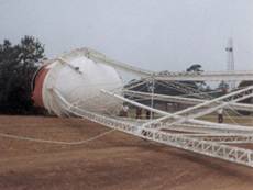 Conroe, Texas water tower down