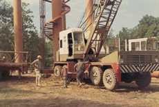 Crane at water tower base, Giant City State Park