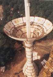 Wamba water tower unfinished, top view of interior