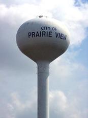 Prairie View, Texas watersphere, single pedestal tank