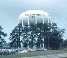 Texarkana, Texas multi column water tower