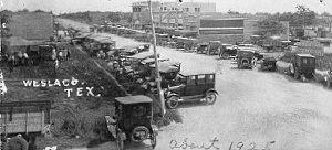 Weslaco Texas 1925 street scene