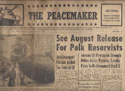 The Peacemaker - August Release for Polk Reservists, 1962 