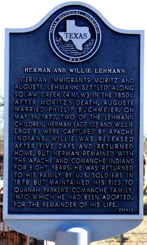 Loyal Valley Cemetery Herman Lehmann Marker, Texas