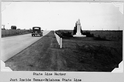 Highway 75 / Route 66 inside Texas-Oklahoma State line 
