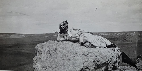 Dalhart TX, Dallam County - Reclining Woman 