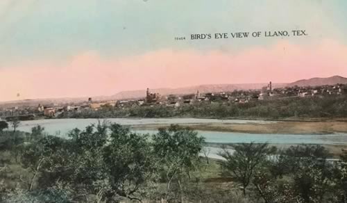 Llano, Texas bird's eye view