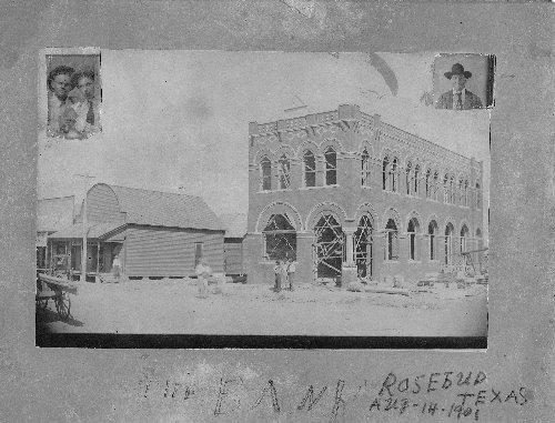 Rosebud Tx Bank and post office, 1901 photo